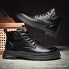 Men's shoes 2025 autumn new Martin boots thick-soled medium-top retro versatile casual tooling British style short boots