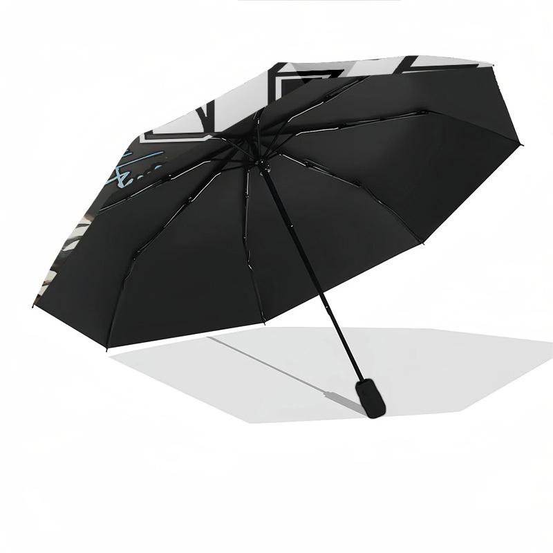 1pc KISS Band Members Automatic Open Close Umbrella Windproof Canopy, Automatic Open Close Button10184