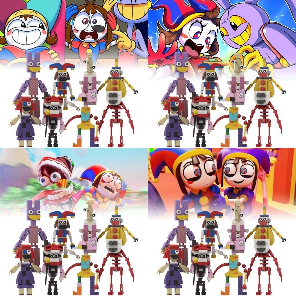 Magical Number Circus Building Blocks Set With 8 Colorful Plastic Models For Creative Play