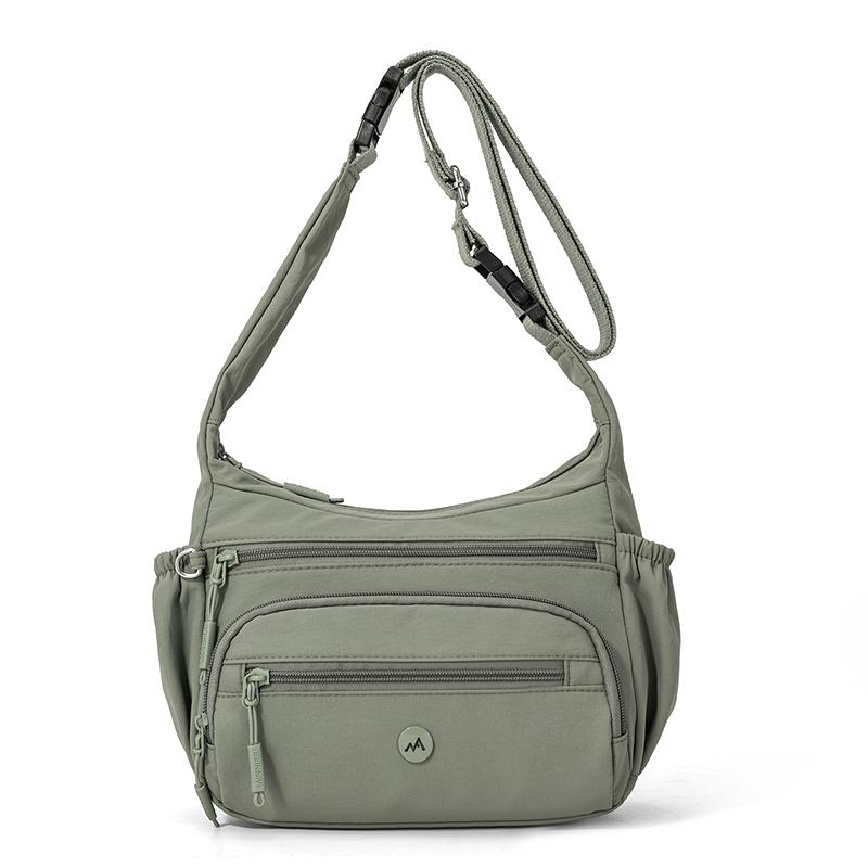 Multi-vakken Nylon Tas Pendelaar Multifunctioneel Schouder Crossbody Draagbaar Kleine Vierkante Tas