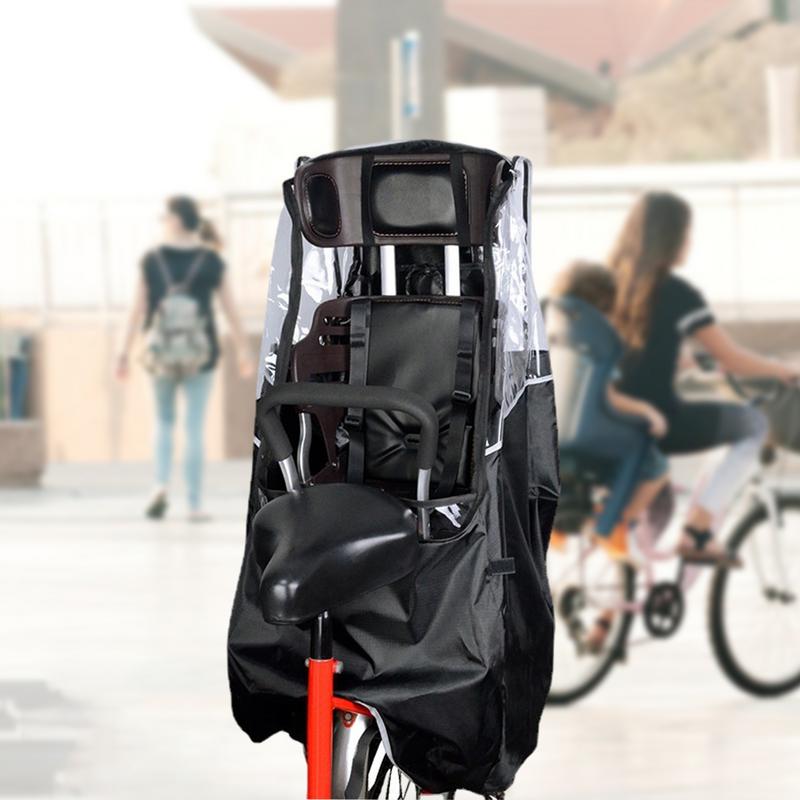 Fahrradplane Wasserdicht Fahrradsitzbezug Kindersitzverdeck Fahrradabdeckung Rücksitzschoner Winddichte Abdeckung Staubschutzabdeckung Mit