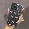 Hülle Für iPhone 16 15 14 Pro Max 13 12 11 Rosa Schleifen-Print Handyhülle Für iPhone XS Max X XR 7 8 16 Plus SE 2022 Silikon Fundas