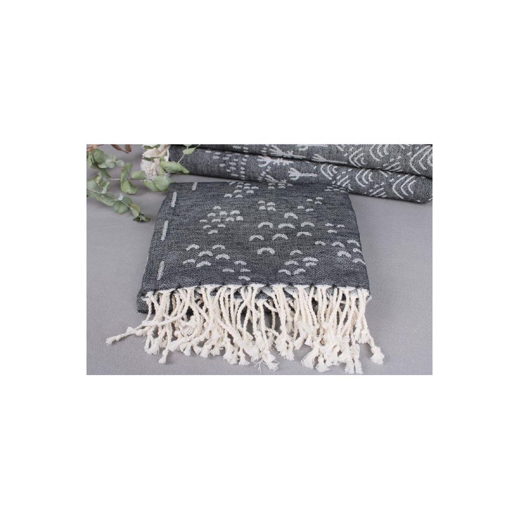 Peshtemal Black Gift Peshtemal Beach Peshtemal 100x180 Cm Cotton Peshtemal