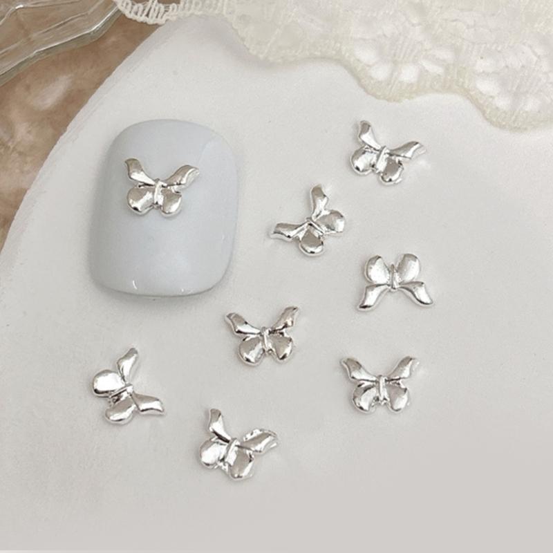 20pcs Metal Bowknot Nails Art Decoration 3D Nail Charms for Women Nails Art
