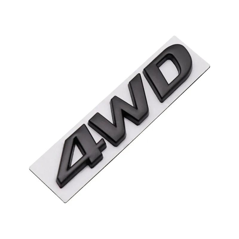 

3D Металлический Логотип 4WD Наклейки-Шильдики Наклейки на Задний Багажник Крыло Автомобиля Аксессуар Для Hyundai IX25 IX35 Tucson Santafe чёрный