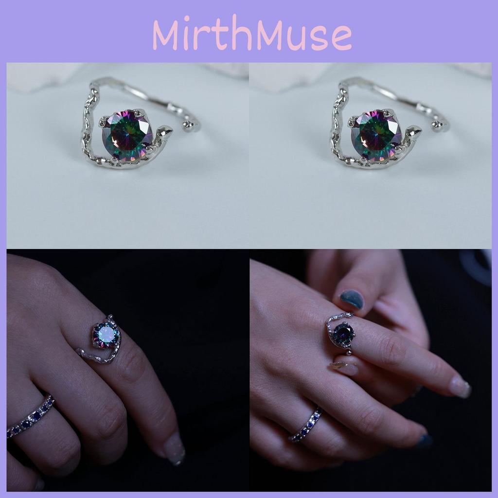 925 Sterling Silver Adjustable Open Ring For Women With Elegant Geometric Design And Chic Aesthetic Appeal