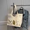 Frühling und Sommer Große Kapazität Canvas Tasche, Modische Damen Einzel Schulter Handtasche, Studentische Frühjahrs-Ausflugs-Reisetasche