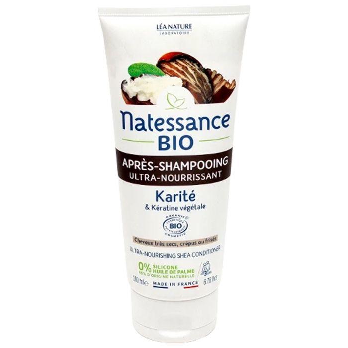 Natessance Après-Shampooing Ultra Nourrissant Karité Bio et Kératine Végétale 200ml