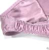 MAYUDAMA SILK Luxury Silk Satin Lace Romantic Panties Pink Low-Rise T-Back Women's (XL, Purple)