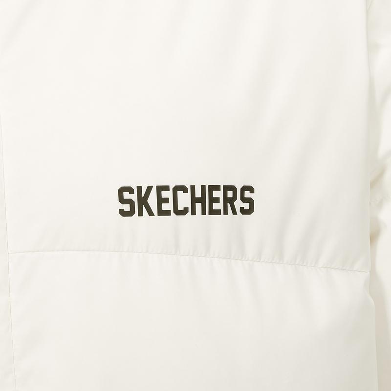 Skechers Wilderness Series Solid Color Warm Comfortable Windproof Lightweight Long Sleeve Down Jacket Unisex Outerwear L424U193-0074