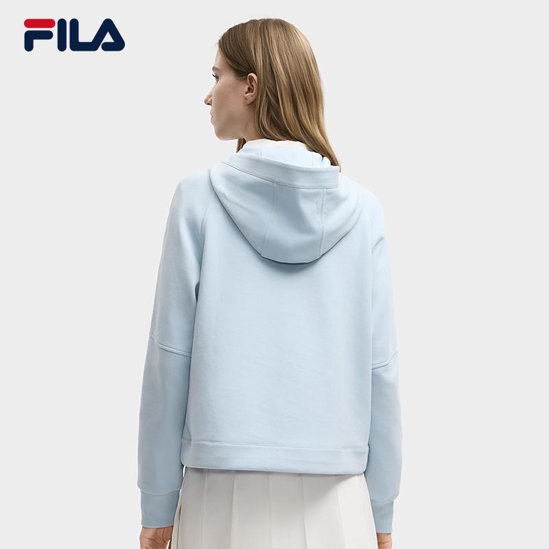 Fila Heritage Trendy Fresh Soft Structured Half-Zip Loose Hoodie Women Hoodies F11W548217FLB