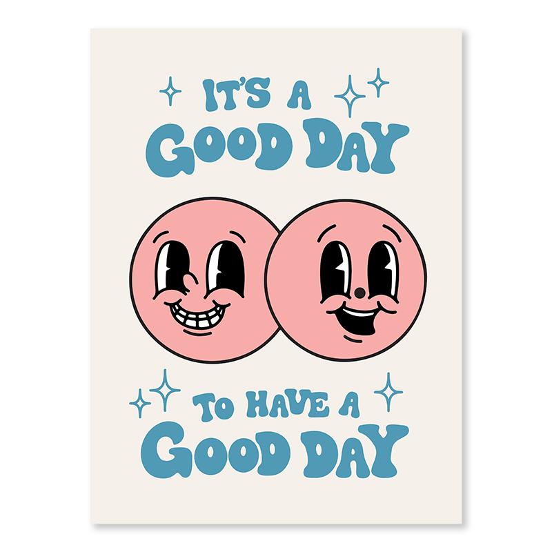 Retro Sun Poster Coffee Fruit Sunshine Canvas Painting Cartoon Positive Quotes Room Aesthetic Wall Art Picture for Home Decor