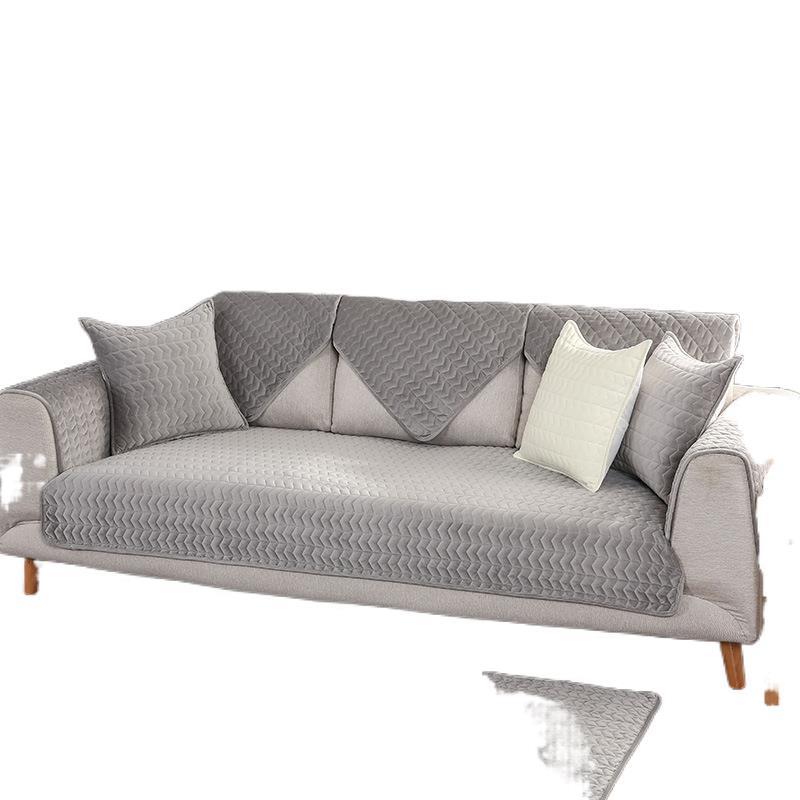 Winter New Soft Thick Comfortable Crystal Plush Sofa Cushion Cushion Towel Cover Non-Slip Window Cushion