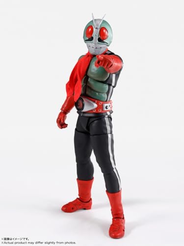 TAMASHII NATIONS S. H. Figuarts (Echte Knochenschnitztechnik) Kamen Rider Neu Nein. 2 Glorreiche Showa Rider Edition, ca. 145 mm, PVC, ABS und Stoff