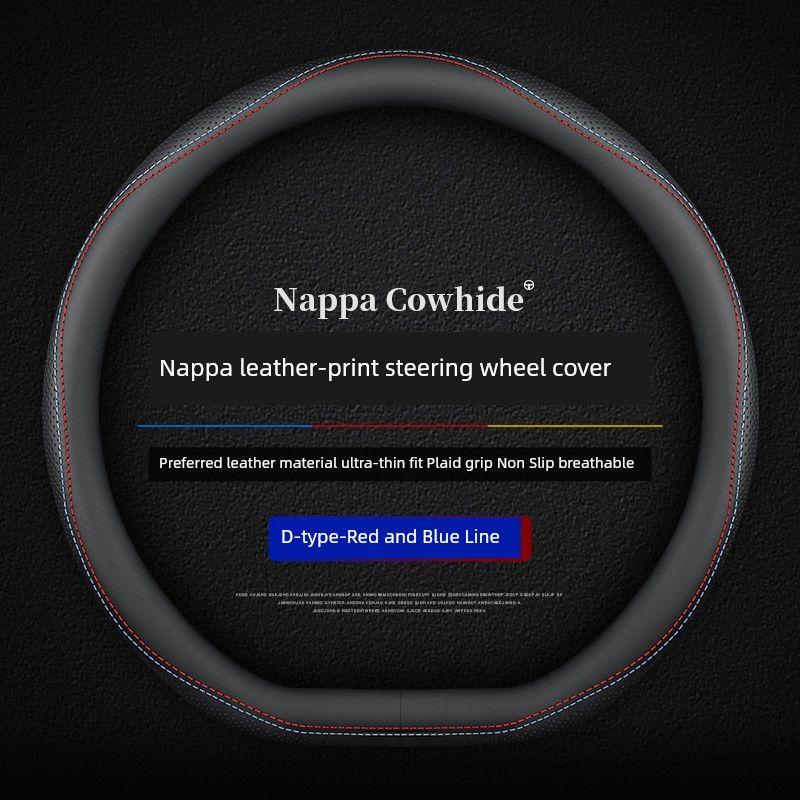 Suitable for Xiaopeng Steering Wheel Cover P7 P5 G3 G9 G3i Car Steering Wheel Cover Leather Four Seasons Dedicated Handlebar Cover