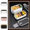 Double Layer Portable Lunch Box Leak-proof Food Storage Crisper Divides Food Container  Camping