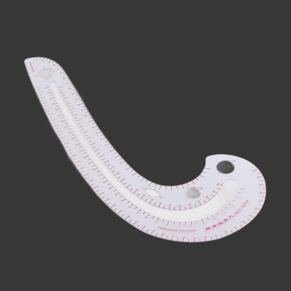 4pcs Lightweight French Curve Ruler Comma Shaped Curve Ruler Set Sewing Trimming Ruler For Tailors
