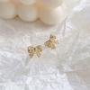2021 Bow & Lace Heart Earrings: Sweet, Niche Design for a Girlish Charm