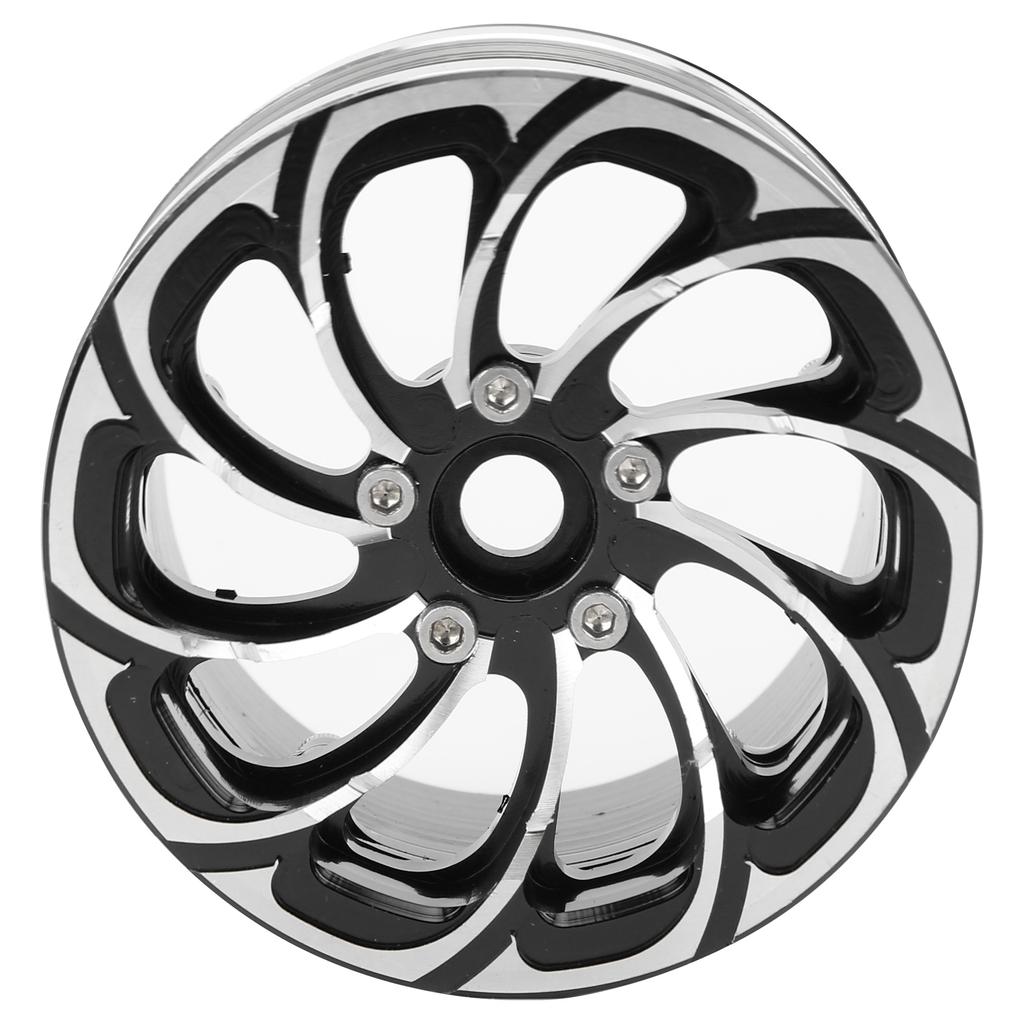 Aluminum Alloy Bdlock Wheel Rims with Lock NonSticky for 1/10 RC Crawler Cars(Black )