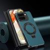 Foldable Magnetic Ring Stand Leather Case For Google Pixel 10 Pro Fold Bracket Cover Magnetic Pivot With Glass Screen Protector