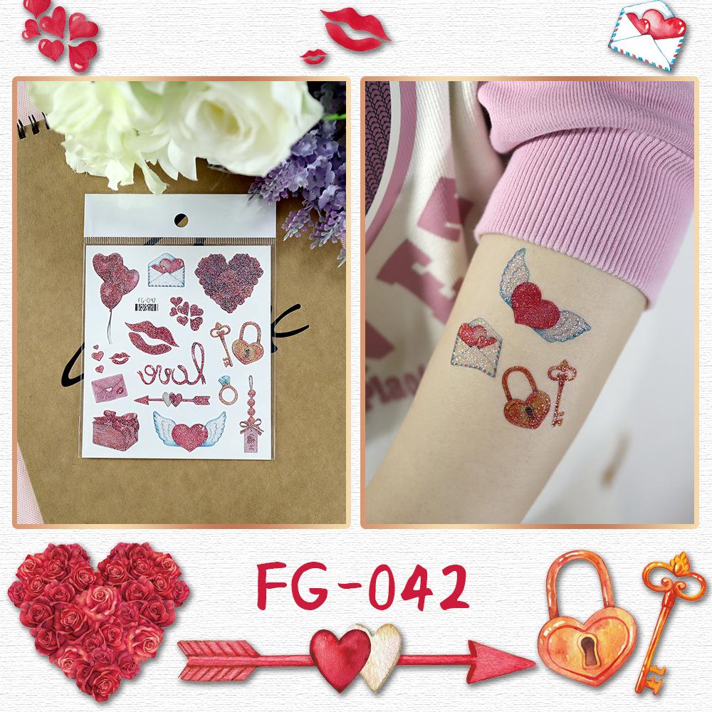 Rikalong Glitter Butterfly Waterproof Temporary Tattoos for Valentine s Day 105*120mm