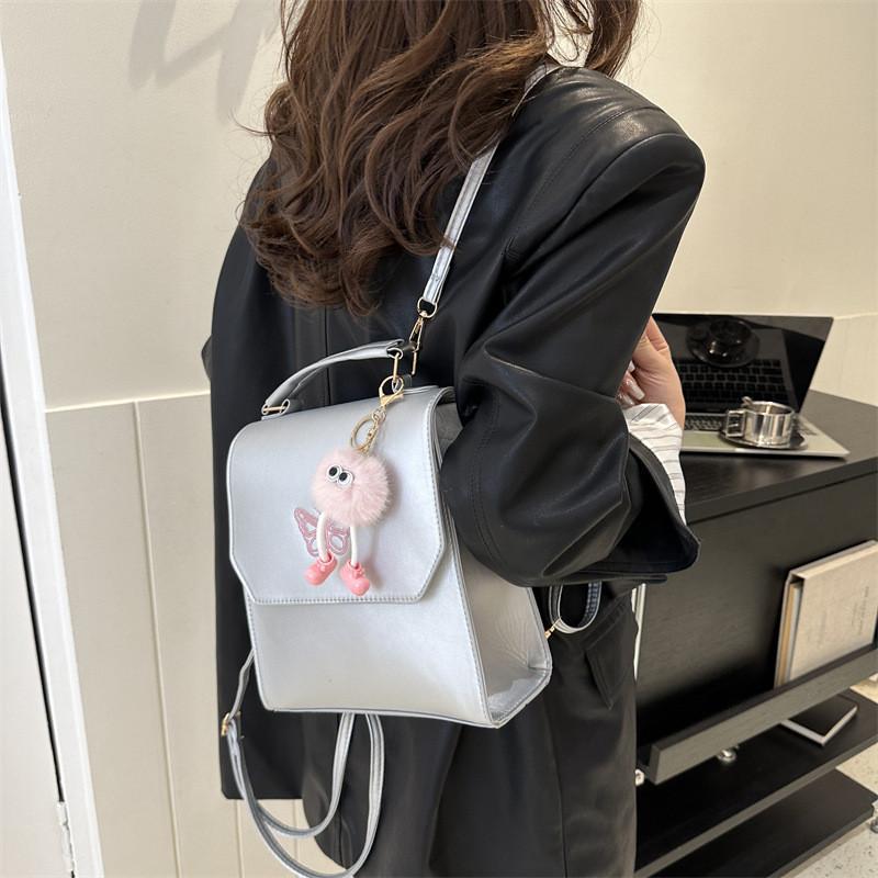 Fashionable Urban Style Embroidered Butterfly Tote Bag With Car Line Elements