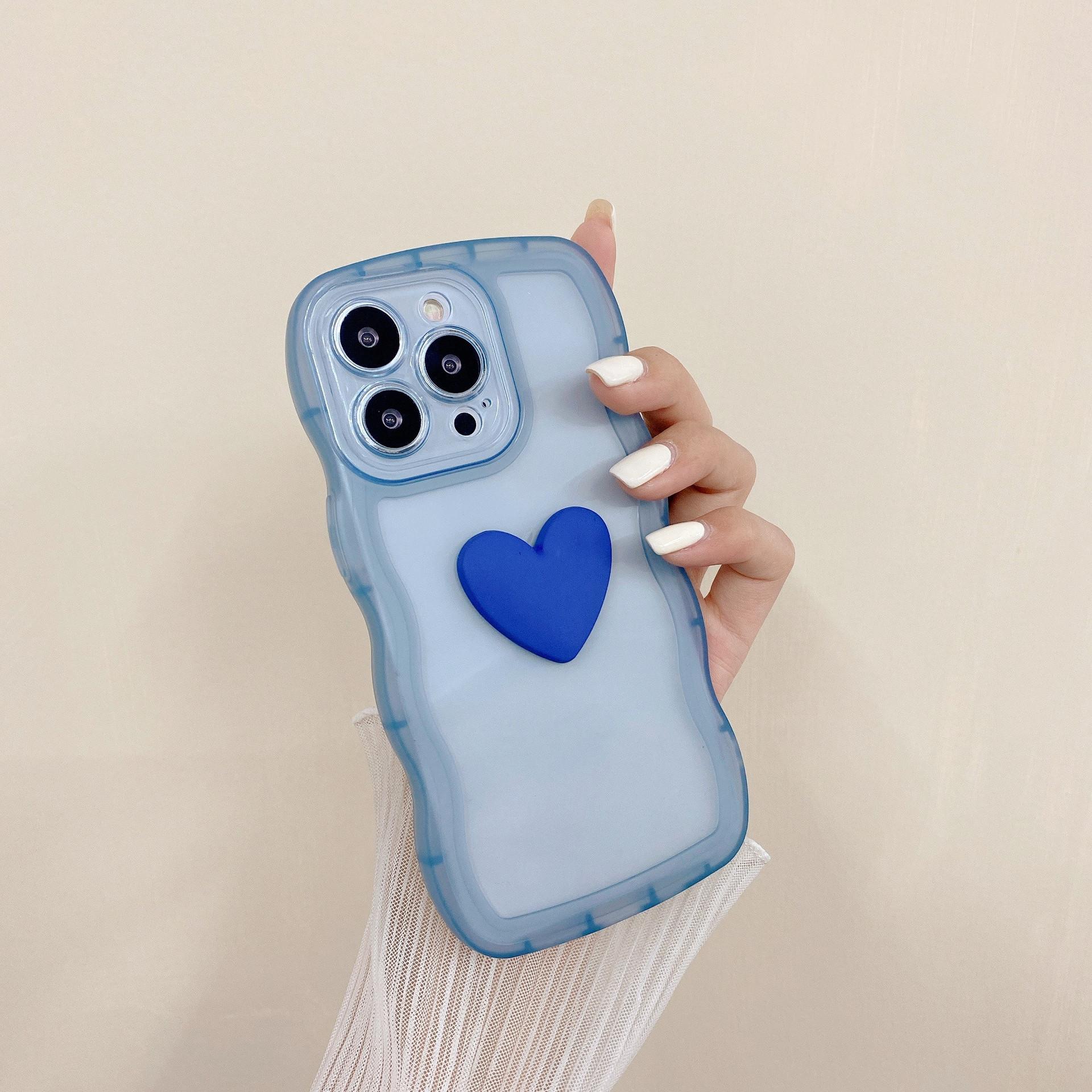 

Подходит для Apple 14PRO Чехол для мобильного телефона Wave Edge Love IPhone 12 Простой цветной прозрачный мягкий защитный чехол Trend 15 15PRO