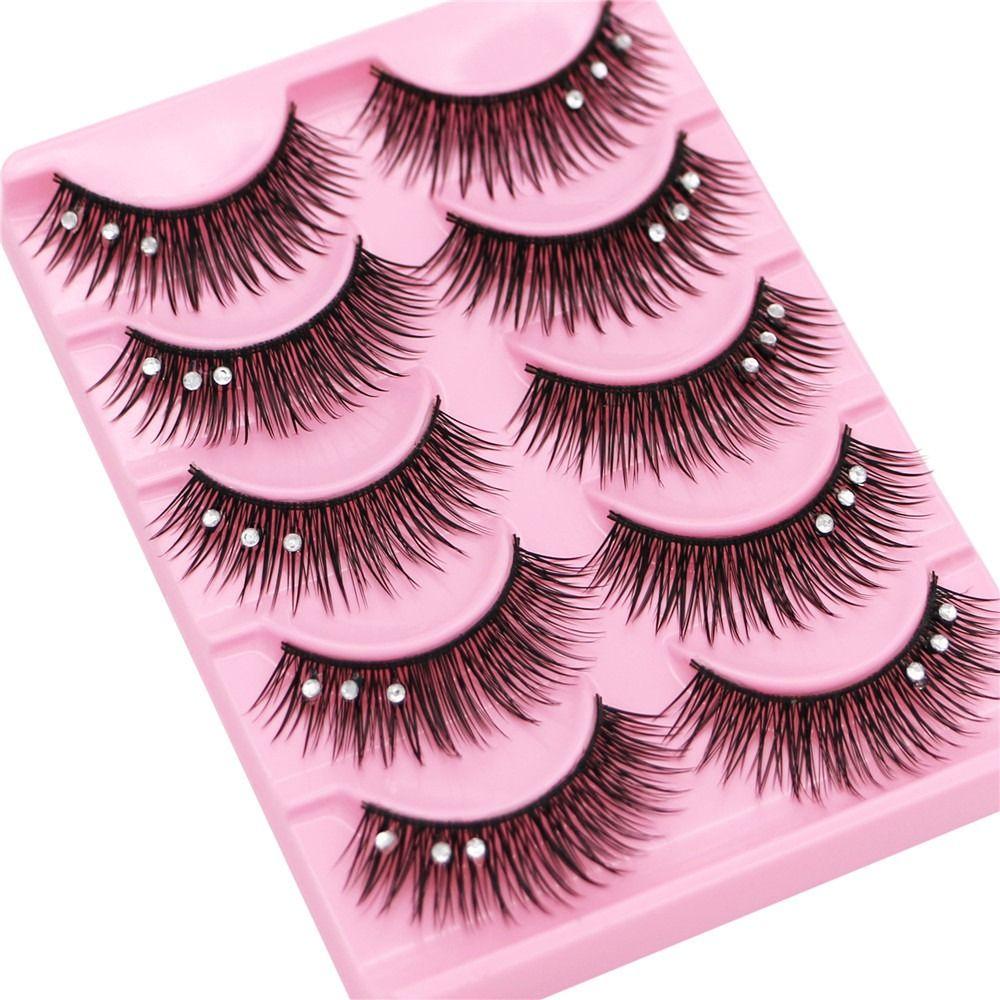 

Glitter Women Beauty Diamond Manga Lashes Eye Extension Thick Long Eye Lashes False Eyelashes