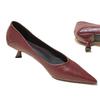 Black Elegant OL Office Pointed 1 Slip-on Heels Pointed Thin Low Heel Elegant Party Women's Shoes  De
