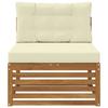 Outdoor Middle Sofa Solid Wood Acacia Natural