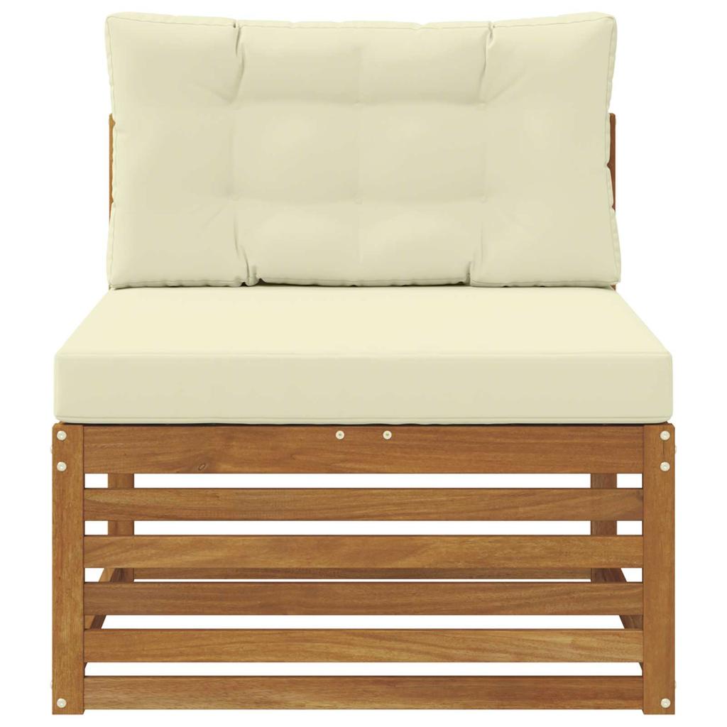 Outdoor Middle Sofa Solid Wood Acacia Natural