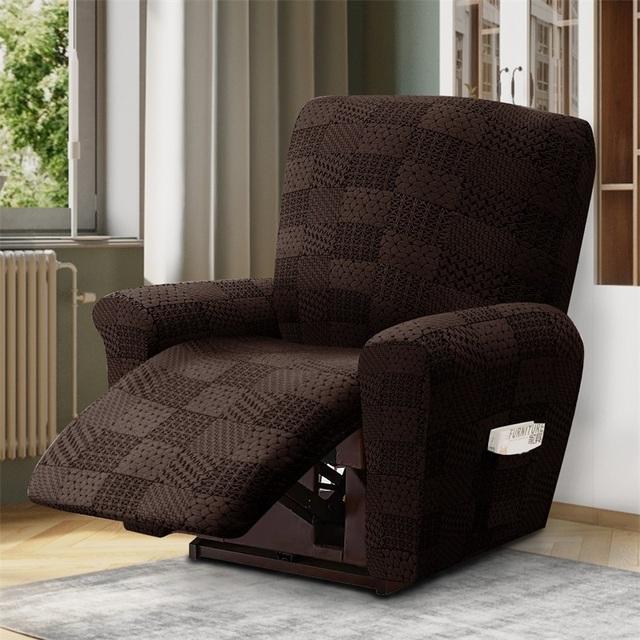 1 3 Seat Elastic Recliner Sofa Cover For Living Room Jacquard Lazy Boy Chair Covers Split Non Slip Armchair Cover Sofa Slipcover