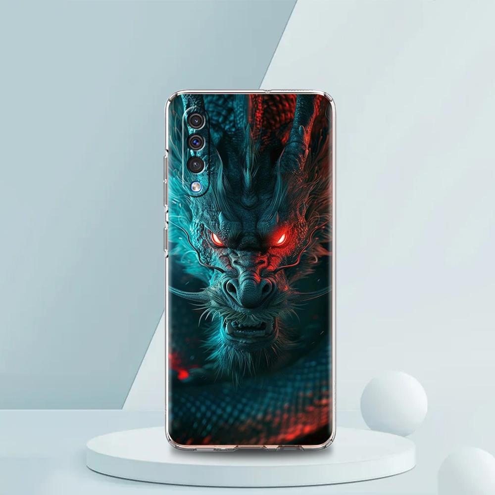 Chinese Dragon Transparent Phone Case for Samsung Galaxy A12 A50 A52 A70 A40 A10 A20 A30 A02 A03S A04 Cover Silicone Shell Capas