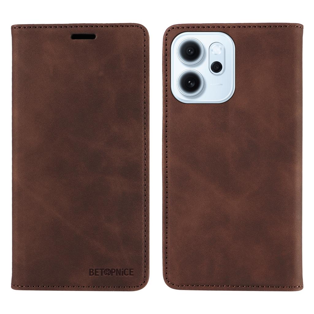 Pour Oppo Reno15 F 5G Coque BETOPNICE Fermeture Magnétique Portefeuille Bloquant RFID Support Housse de Téléphone en Cuir