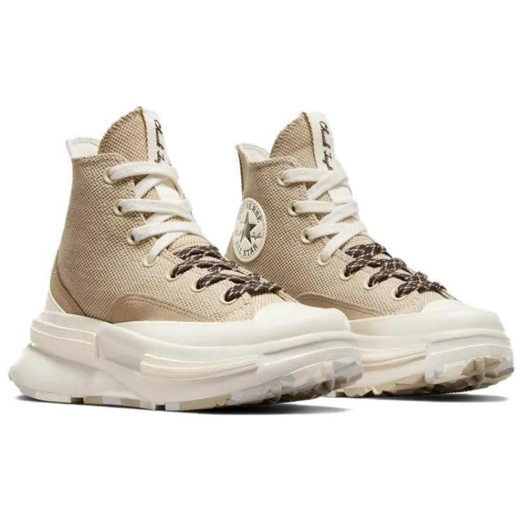 Converse Run Star Legacy Abrasion Resistant Height Increasing High top Canvas Shoes Unisex Ecru A09092C
