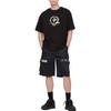 Evisu SS22 Floral Letter Print Casual T-Shirt Men Tops Black 2ESADM2TS561BZCT