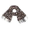 New Leopard Print Thickened Warm Scarf Women's Autumn and Winter European and American Fashion Daily Imitation Cashmere Fringed Scarf Shawl Tide