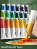 50ml Große Tuben Ölfarbe Ungiftig Ausgezeichnete Farbkraft, Mischbar für Leinwandmalerei Künstler Anfänger DIY Kunstbedarf