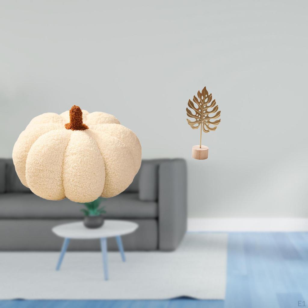 Halloween Pumpkin Pillows Sculpture Metal Statue Stuffed Pillow Decoration Decorative Sofa Cushion