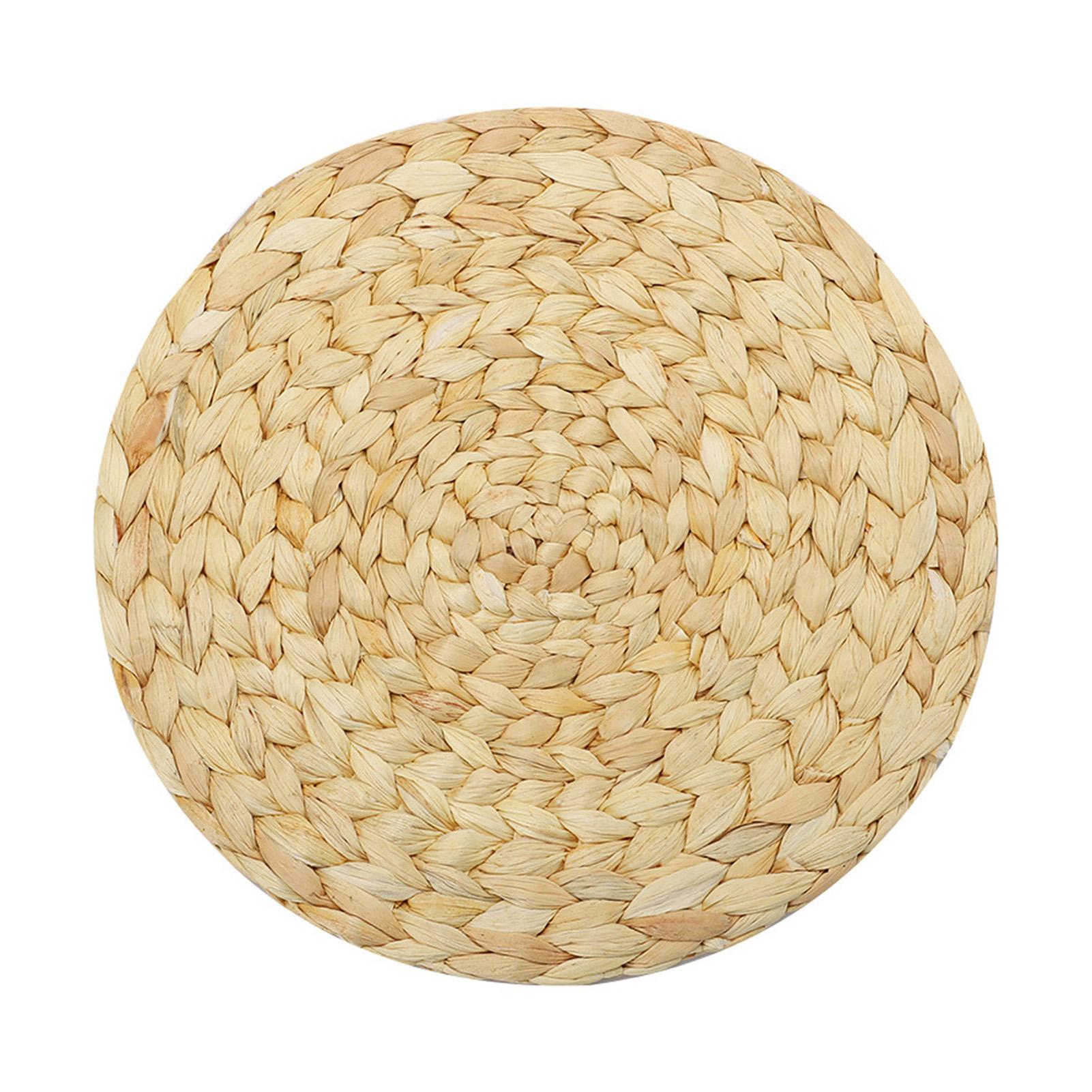 

Round Woven Placemats,20/25cm Water Hyacinth Placemats,Thermal Insulation Table Mats For Kitchen Table Decoration