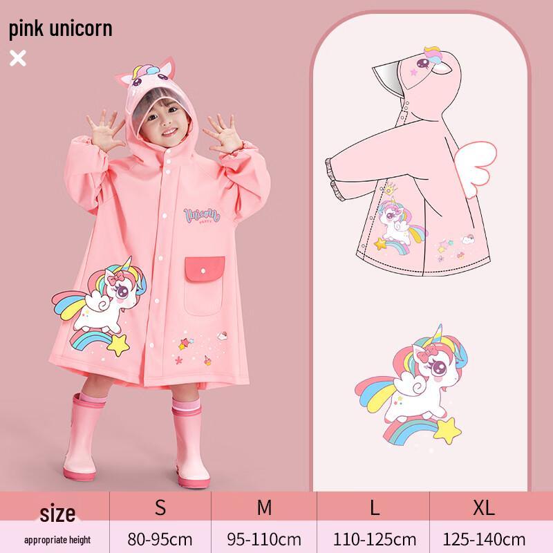 Unisex Kids  Raincoat Poncho - Dreamy Unicorn