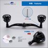HEIGHTEN 130/120mm Reel Handle with 32mm Knob, Compatible with Shimano, Daiwa, and Abu Garcia Baitcasting Reels, Wheel Series (Black) (525)