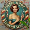 Round Retro Barbershop Metal Wall Art Sign, Vintage Decor for Home Bedroom Garden, Durable Metal Material Easy Installation