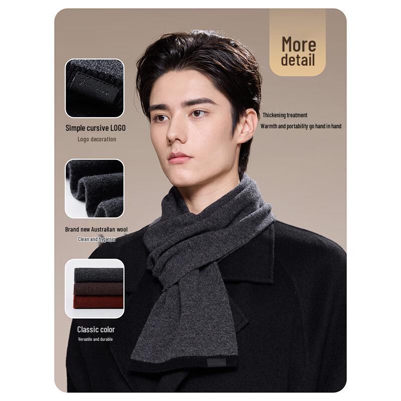 JIUMU Men's Pure Wool Neck Warmer