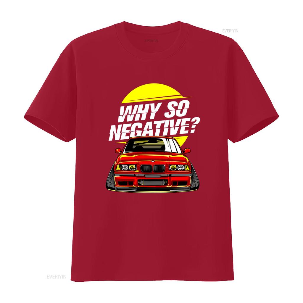 Why So Negative E36 M3 T Shirt Stance Drift Tuned Car for Him Her vintage Washed graphic streetwear Breathable