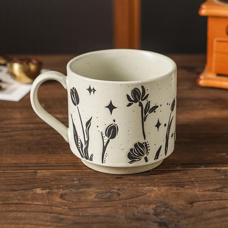 Shuixi Retro Ceramic Coffee Mug Set