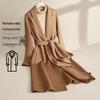 Premium Cashmere Wool Belted Long Winter Coat