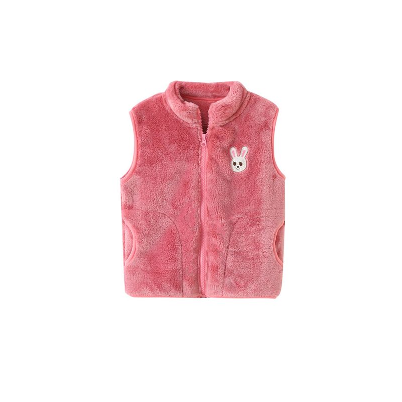 Children's Velvet Vest New Thick Waistcoat Outerwear Boys and Girls Flannel Vest Home Wear Zipper Coat