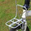 Folding Bike Front Rack Aluminum Alloy Front Bicycle Pannier Rack Light Weight Luggage Carriers for Commuting and Travel