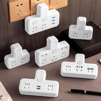 Mini Weiß Blau Lichtschalter USB Adapter Stecker Haushaltspanel mit Mehreren Steckdosen